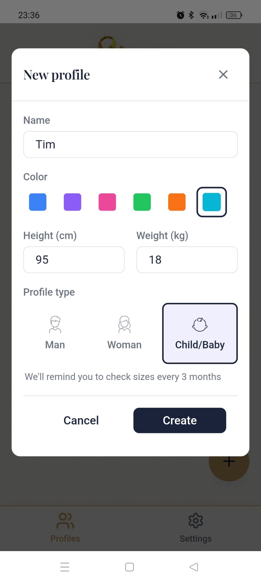 App Profile Screen